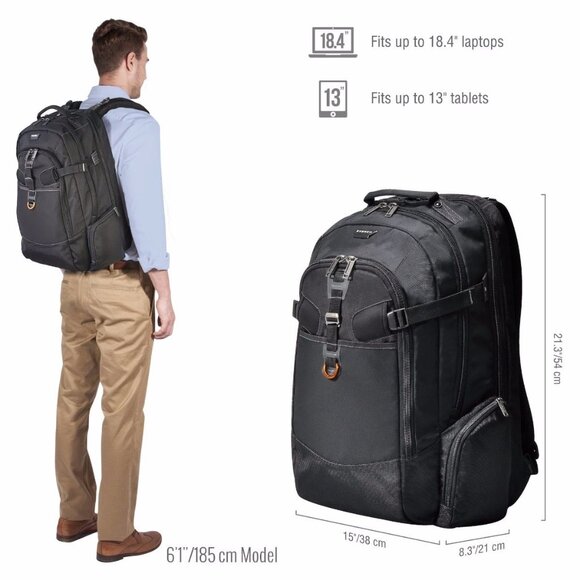 Everki Business 120 Travel Friendly Laptop Backpack, up to 18.4-Inch, EKP120